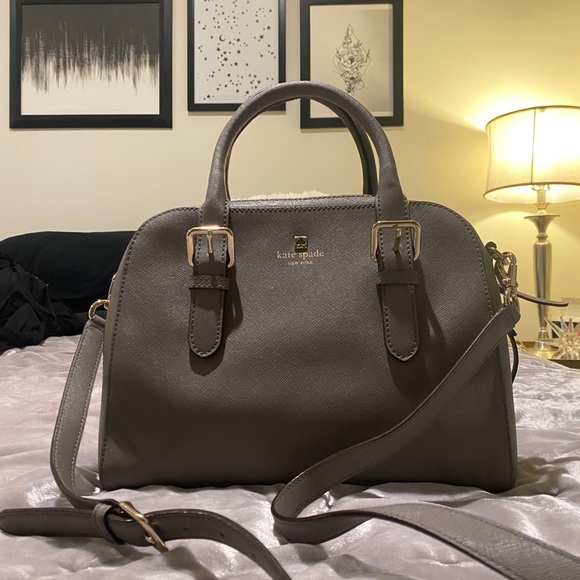 kate spade Handbags - Kata Spade Grey Leather Handbag